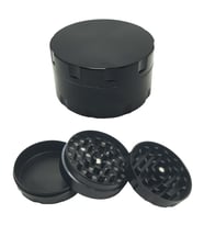 Siyah 55 mm. Grinder Alloy Herbal Öğütücüsü Parçalayıcı rb88sy