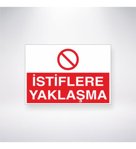 İstiflere Yaklaşma 21x35 Arkası Yapışkanlı Levha