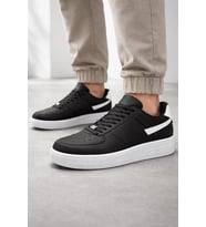 Beyaz Siyah Trend Süper Rahat 4 Mevsim Unisex Günlük Yürüyüş Spor Ayakkabı Sneaker