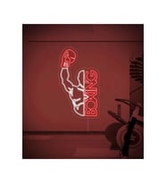 BOXING Yazılı ve Şekilli Neon Tabela