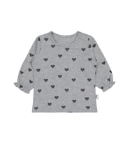 Civil Baby Kalp Baskılı 6-18 Ay Sweatshirt - Gri (Grimelanj)