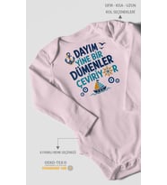 Dayım Yine Bir Dümenler Çeviriyor Uzun Kol Çıtçıtlı Bebek Body