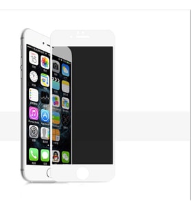 Apple Apple iPhone 7 Ekran Koruyucu Gizlilik Filtreli Tam Kavisli Hayalet Cam (Beyaz)