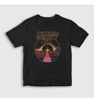 Presmono Unisex Çocuk Siyah Warp Planet Queens Of The Stone Age T-Shirt 450501tt