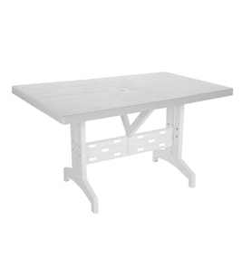Omnipazar SY-2575 Beyaz Dikdörtgen Plastik Masa 70x120cm