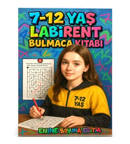 7-12 YAŞ Labirent Bulmaca Kitabı (100 Labirent Cevaplarıyla)