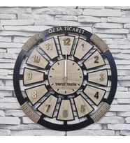 LAVİNTA54  - KİŞİYE ÖZEL DEKORATİF AHŞAP DUVAR SAATİ