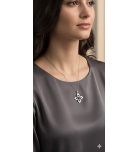 925 Ayar Papatya silver nano zirkon taşlı  çiçek kolye.rose.gold.rodaj
