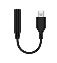Ayex, Samsung TYP-C İçin 3.5mm Aux, Kulaklık ve Mikrofon Adaptörü Siyah