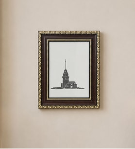 Ottoman Heritage Fotoğraf Çerçevesi – Altın Motifli Klasik Lüks Dekoratif Model 18x24