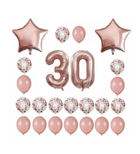 Rose Gold 30 Yaş Folyo Balon Set