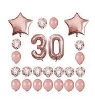 Rose Gold 30 Yaş Folyo Balon Set