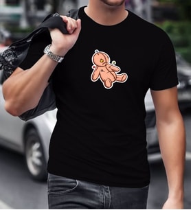 BK Gift Oyuncak Tasarımlı Siyah T-Shirt-1