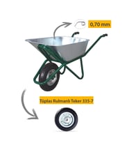 Kanat Pro Galvanizli Demonte El Arabası 0.70 mm Sac Tüplas Rulmanlı Teker