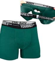 Yohannes Club, Erkek Özel Keseli Pamuklu Boxer, Renk Seçenekli, Tekli paket (Yeşil)