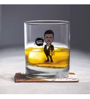 Kişiye Özel Yakışıklı Damat Karikatürlü Viski Bardağı