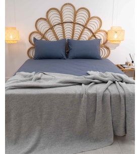 Koza Home Miel Gri Kenarı Ponponlu Çift Kişilik Battaniye 200x220 37105