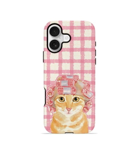 iPhone 16 Vorian Çift Katmanlı MagSafe Kılıf Pink Picnic Cat