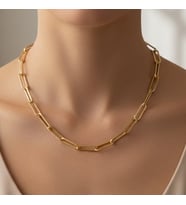XUPİNG JEWELRY ATAÇ MODEL KOLYE (45CM) (Sarı)