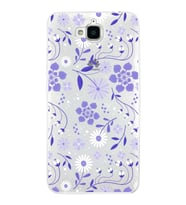 Huawei Y6 Pro Uyumlu Kapak Flowers Tasarımlı Şeffaf Silikon Kılıf