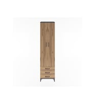 Hyperion Dolap 5 Raflı 3 Çekmeceli 2 Kapaklı 60x44x243 Antrasit-Çam