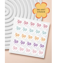 100 Adet Teşekkür Ederiz Stickers Paketleme Kargo Çıkartma PYT0KSTK136