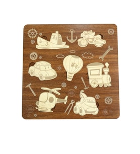 Birinci Sınıf Ahşap Eğitici Öğretici Taşıtlar Çocuk Puzzle (Yapboz)