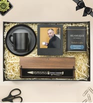 Premium Kahve Fincanı,Kalem,Fotoğraflı Çerçeve Ve Selamlıque Kahve Hediye Seti