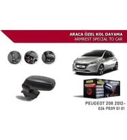 Peugeot 208 Araca Özel Kol Dayama Kolçak Niken 2012+ (Siyah)