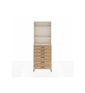 Arges Dolap 3 Raflı 6 Çekmeceli 88x30x243 Aytaşı-Çam