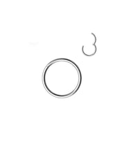 Gümüş Renk z Cerrahi Çelik Tam Halka Kıkırdak Tragus Helix Çelik Piercing - 3172