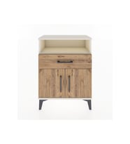 Arges Komodin 2 Raflı Tek Çekmeceli 2 Kapaklı 60x30x80 Aytaşı-Çam