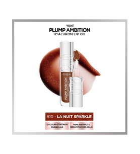 Loreal Parıs Plump Ambıtıon Hyaluron Lıp Oıl 510 La Nuıt Sparkle