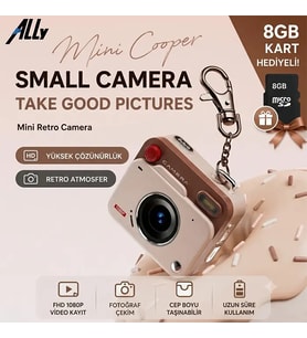 Ally PixMini Retro Video Dijital Kamera Ağ Kamerası DVR 1080P HD-(5775) - SSSSSS6558-7807
