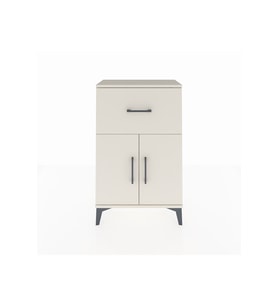 Arges Komodin Tek Raflı Tek Çekmeceli 2 Kapaklı 60x30x96 Aytaşı-Aytaşı