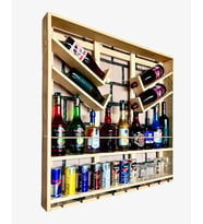 DEKORATİF MİNİ BAR AHŞAP ŞARAP STANDI 92/82/12 Ş-R-P-10D-S