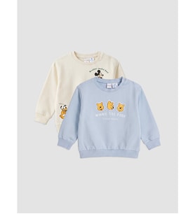 LCW baby Bej Winnie The Pooh Erkek Bebek Tişört 2'li