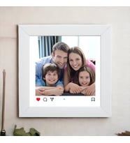 Kişiye Özel Fotoğraflı İnstagram Tasarımlı Beyaz Kare Fotoğraf Anı Çerçevesi