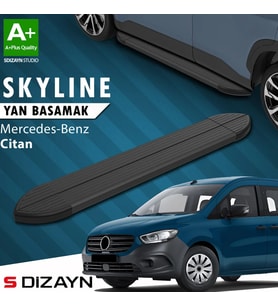 S-Dizayn Mercedes Citan Skyline Siyah Yan Basamak 193 Cm 2012-2021 A+ Kalite