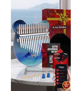 Midex KLX-650 Okyanus Cam Kalimba 17 Tuşlu Full Set