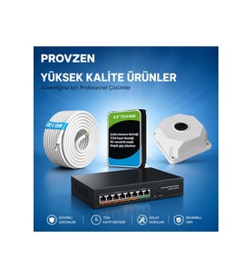 Provzen Hikvision 11 Kameralı 4MP IP ColorVu 3.0 Güvenlik Sistemi AI İnsan Araç Algılama Mikrofon ve Işıklı Alarm