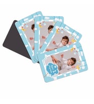 Fotoğraflı İsimli Erkek 1 Yaş Doğum Günü Magneti (16'Lı Paket) 10X15 (Su Yeşili)