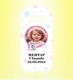 Resimli İsimli Pony Gökyüzü Magnet Açacak Kişiye Özel