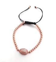 Asansörlü Swarovski Taşlı Bileklik Ayarlanabilir Kadın Rose Gold9562