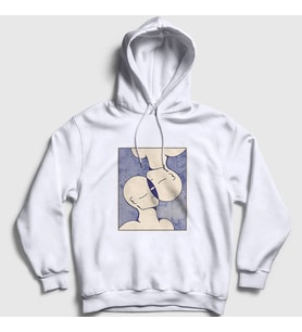 Presmono Unisex Beyaz Soul Mates Valentine's Day Sevgililer Günü Kapüşonlu Sweatshirt 285528tt