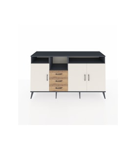Kronos Konsol 5 Raflı 3 Çekmeceli 3 Kapaklı 176x59x99 Antrasit-Aytaşı/Çam
