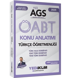 2025 MEB AGS ÖABT Türkçe Öğretmenliği Konu Anlatımı Yediiklim Yayınları