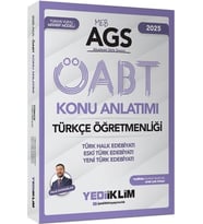 2025 MEB AGS ÖABT Türkçe Öğretmenliği Konu Anlatımı Yediiklim Yayınları