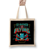 I d Rather Be Flying Drone Pilot Bez Çanta Uzun Saplı