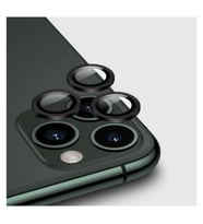 Apple iPhone 12 Pro Max Kamera Koruyucu Lens Mercek Metal Çerçeveli 3lü Set Siyah Black